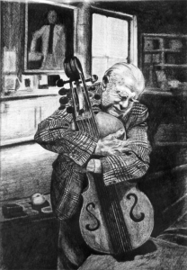 The Last Embrace, Ink on Paper, 20 x 30