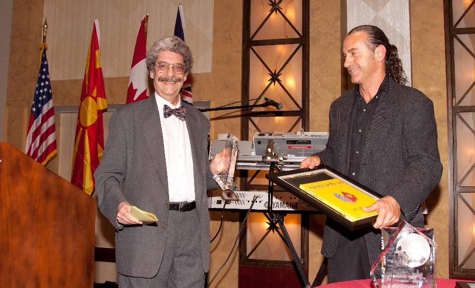 Professor Victor Friedman, Director of the Center for East European and Russian/Eurasian Studies, Andrew W. Mellon Professor of Balkan and Slavic Linguistics, University of Chicago with Blagojce Stojanovski, UMD-3RD Annual Global Conference / 20th Anniversary of Macedonian Independence, Washington DC 2011